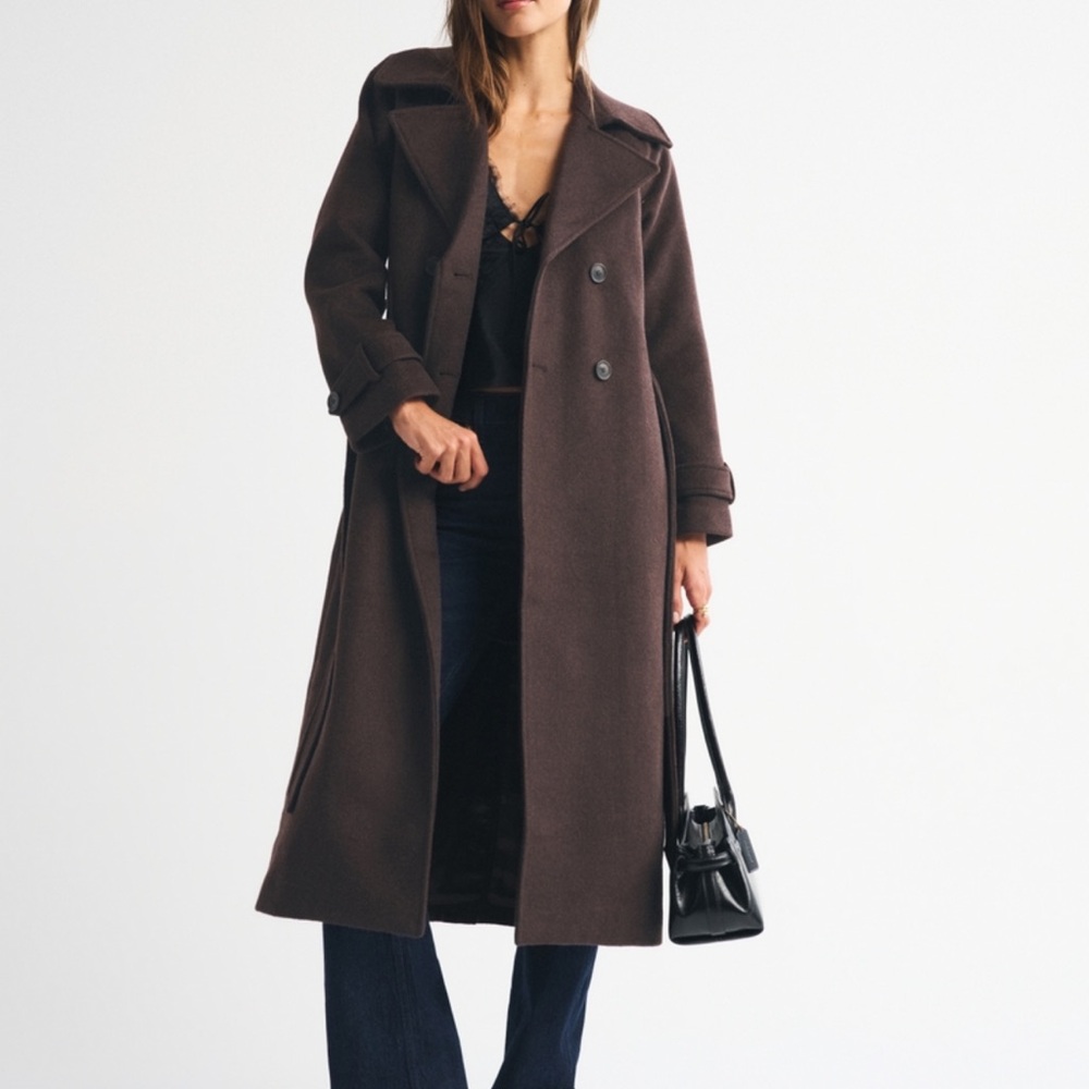 Abercrombie & Fitch Chocolate Trench Coat